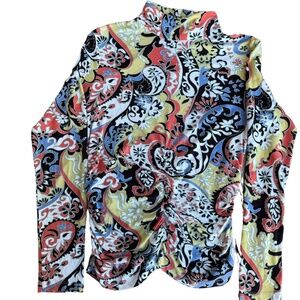 ETCETERA MULTI-COLOR COTTON KNIT SHIRT, SIZE SMALL